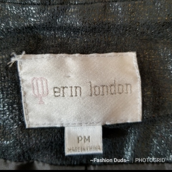 BLACK SHIMMER ZIP UP BLAZER CASUAL M - Picture 4 of 6